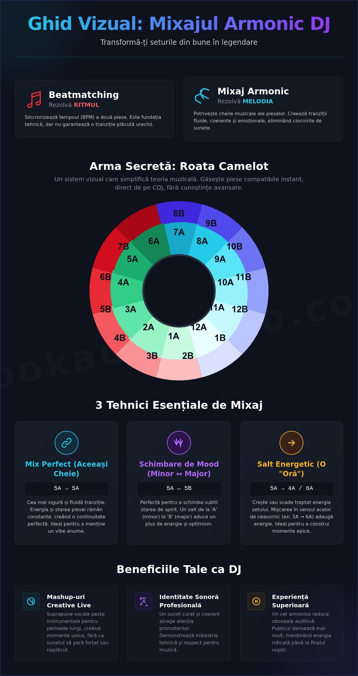 Mixaj Armonic DJ: Ghidul Complet pentru Tranziții Perfecte în 2026